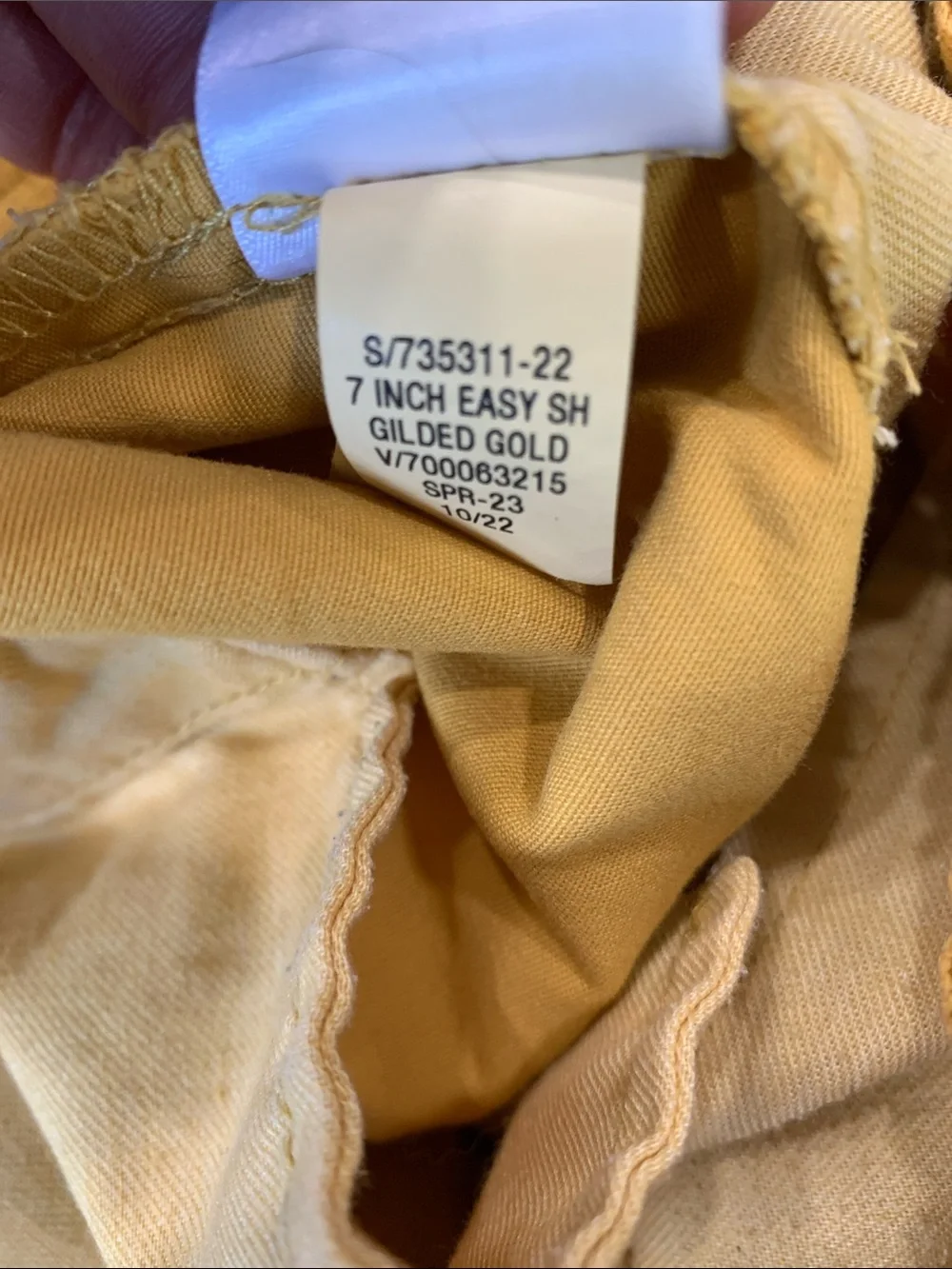 GAP Men's 7’’ Easy Short Size XS Gilded Gold